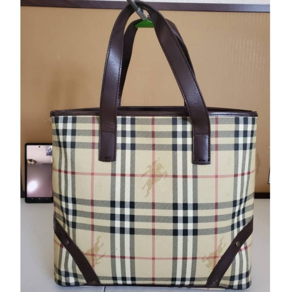 Burberry Handbags - Burberry Haymarket Tote